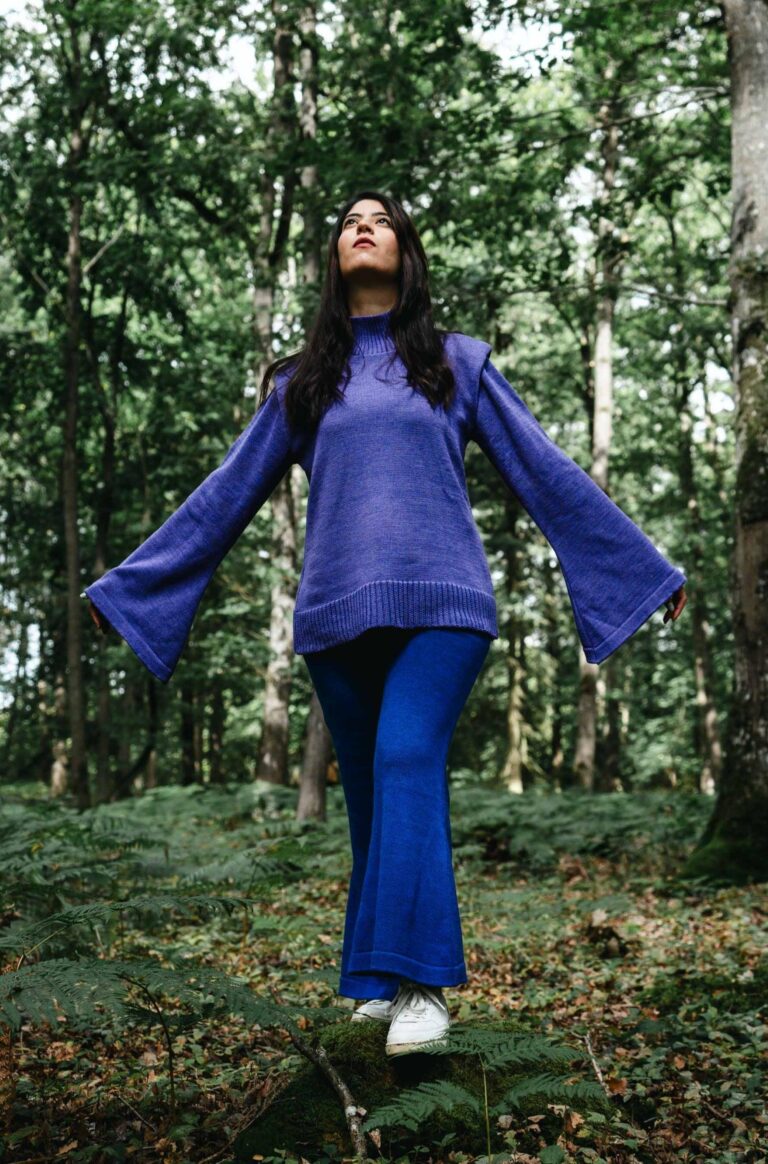 Divine Harmonie - Pantalon Chakra du 3ème Oeil en Laine Mérinos – XL / Indigo