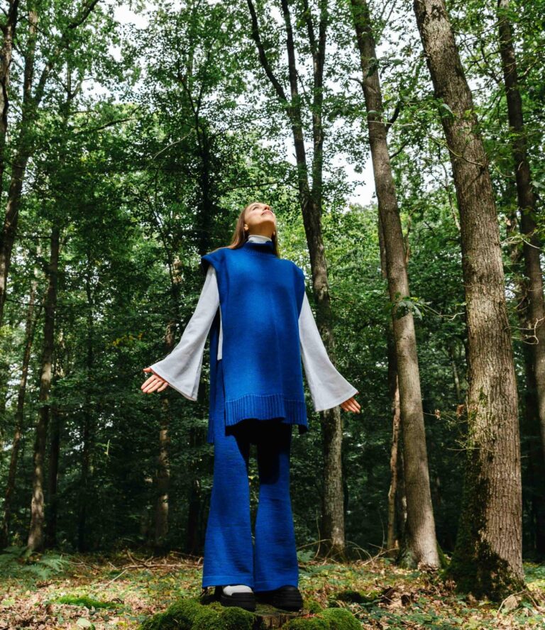 Divine Harmonie - Pantalon Chakra du 3ème Oeil en Laine Mérinos – XL / Indigo