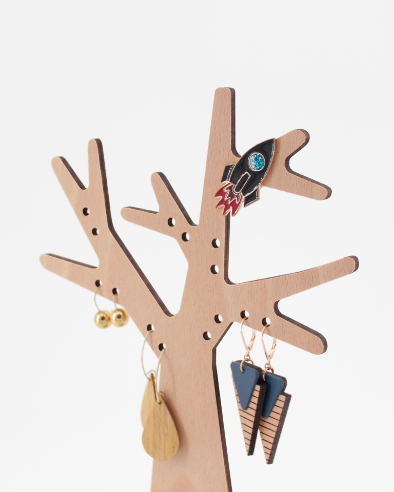 Reine Mère - L'Arbre à boucles d'oreilles – Socle hexagonal