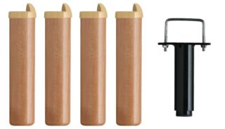 Lot de 4 pieds + 1 pied de soutien pour sommiers cadre métal par la marque Camif Camif - Lot de 4 pieds + 1 pied de soutien pour sommiers cadre métal