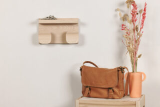 Manufacture Jacquemin - Porte manteau étagère en frêne – Petit modèle