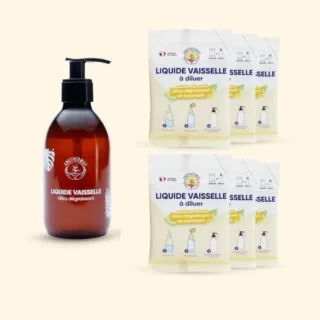 Anotherway - Liquide vaisselle à diluer (flacon + 6 recharges)