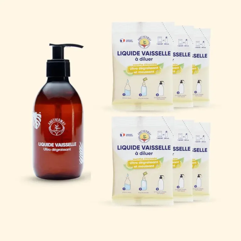 Anotherway - Liquide vaisselle à diluer (flacon + 6 recharges)