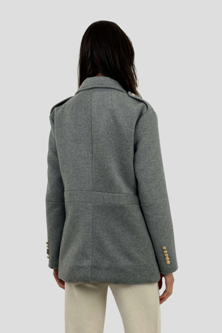 Coulange - Veste cachemire grise G12 – 44