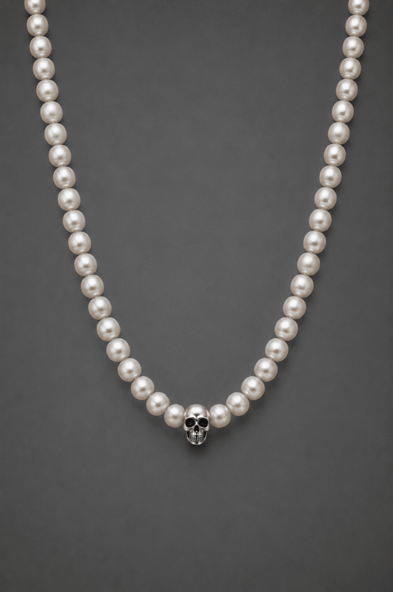 NEIJE - Collier Requiem Perles d'eau douce et Argent 925 – 50 cm +extension de 5 cm
