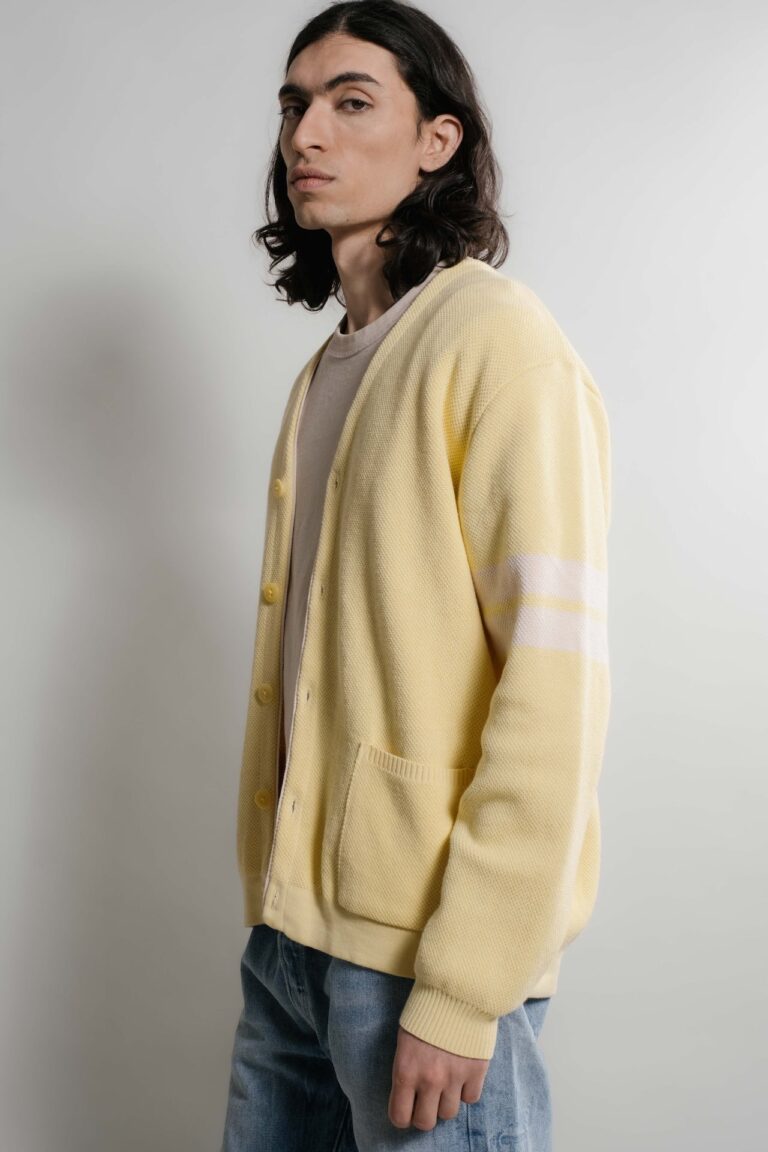 Nitto Knitwear - Youri cardigan Collège - Citron – L