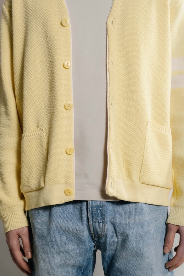 Nitto Knitwear - Youri cardigan Collège - Citron – L