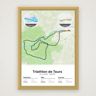 The Post Trace - Affiche Triathlon de Tours (XXL)