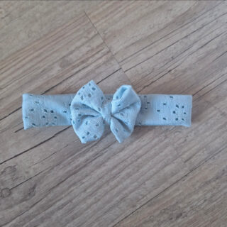 Bandeau petit nœud en jersey Ajouré Broderie Anglaise extensible par la marque La Fabrique À DeDeuh La Fabrique À DeDeuh - Bandeau petit nœud en jersey Ajouré Broderie Anglaise extensible
