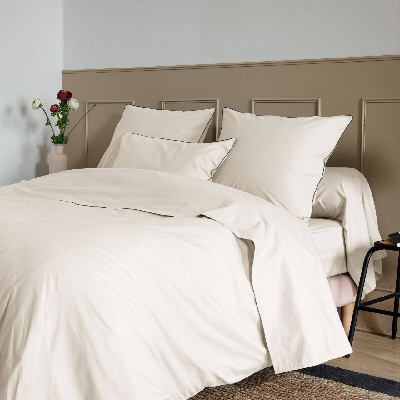 Web JPG 010 am chambre nature camif 20240319 crop ESSENTIELS PAR CAMIF - Drap plat coton bio Thaïs