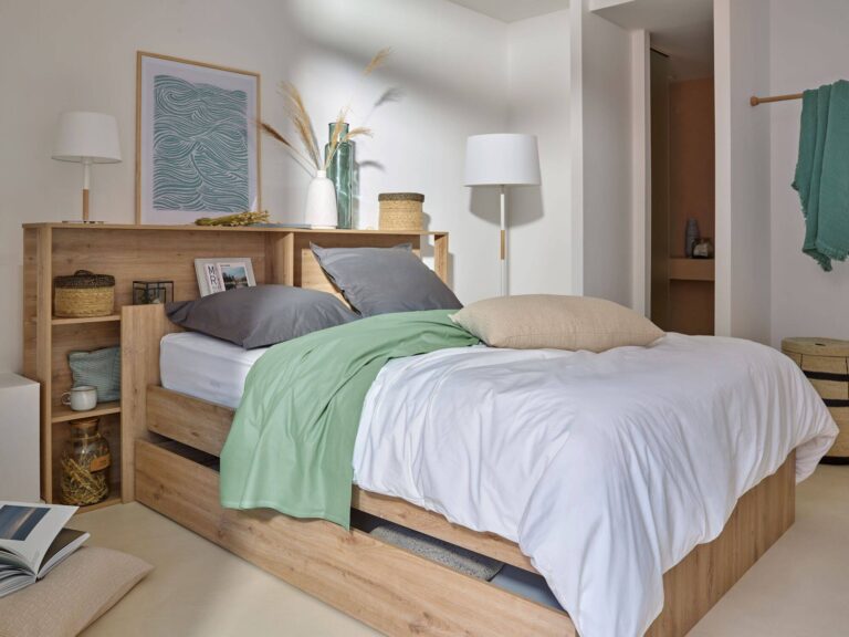 ESSENTIELS PAR CAMIF - Lit rangement Nature