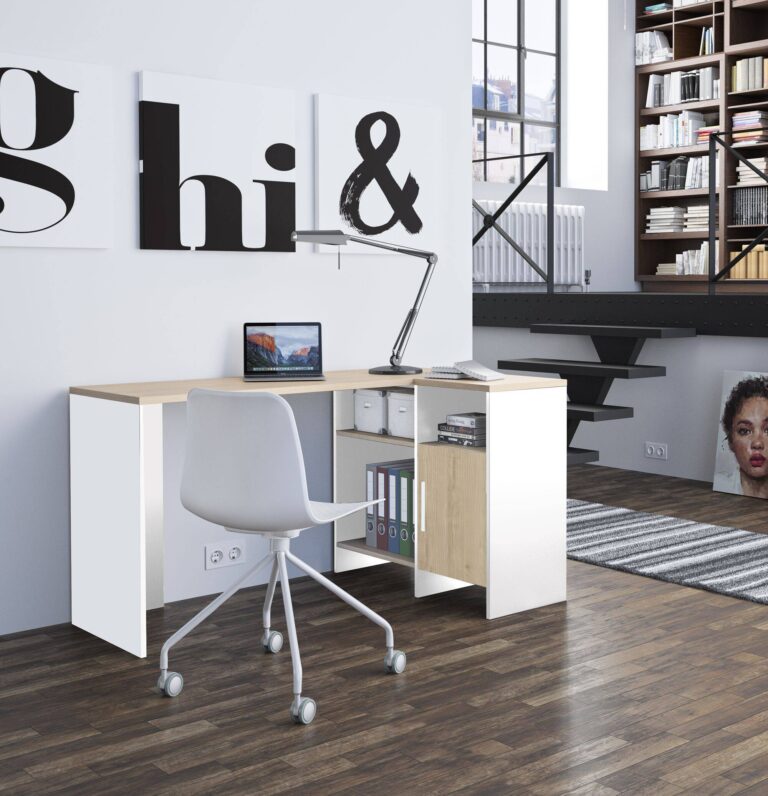 C.PRO PAR CAMIF - Bureau d'angle Garry Blanc