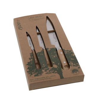 Camif - Coffret de 3 couteaux de cuisine manche chêne – Jean Dubost