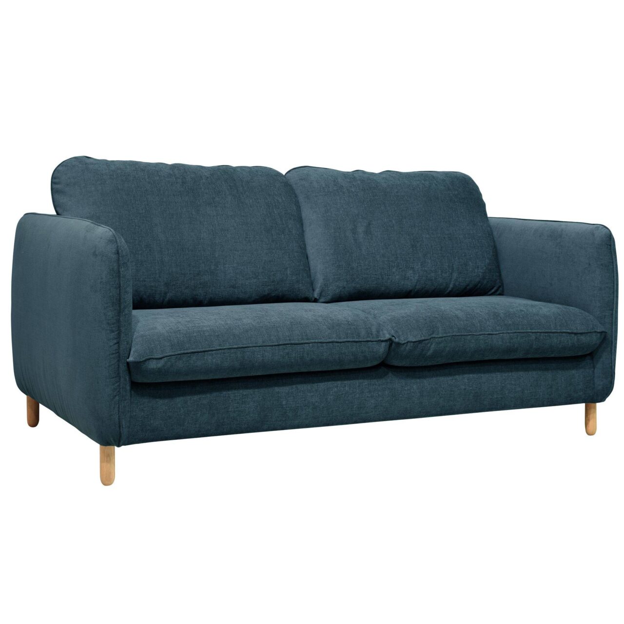 Web JPG 1D CANAPE TISSU 2 4 PLACES BLEU POLE POSITION PORTIMO 10032601 ESSENTIELS PAR CAMIF - Canapé convertible tissu chenillé Portimo