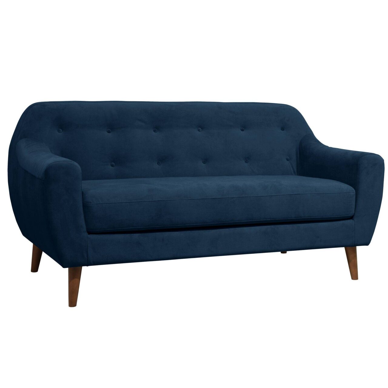 Web JPG 2D CANAPE TISSU 2 4 PLACES BLEU NUIT POLE POSITION PAIMPOL 10034154 ESSENTIELS PAR CAMIF - Canapé velours Paimpol