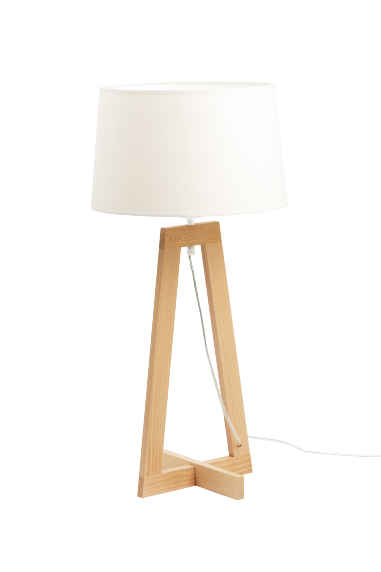Web PNG 01 de luminaires lampes bois clair bois n n 10036001 ESSENTIELS PAR CAMIF - Lampe à poser Sacha - Aluminor