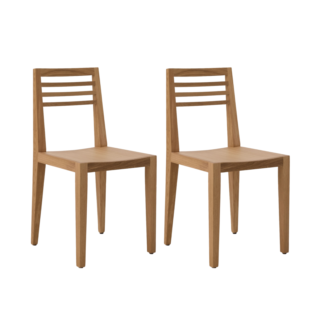 Web PNG 01 de meubles chaises n bois clair bois n camif 10032539 CAMIF SIGNATURE - Lot de 2 chaises chêne massif Canelle