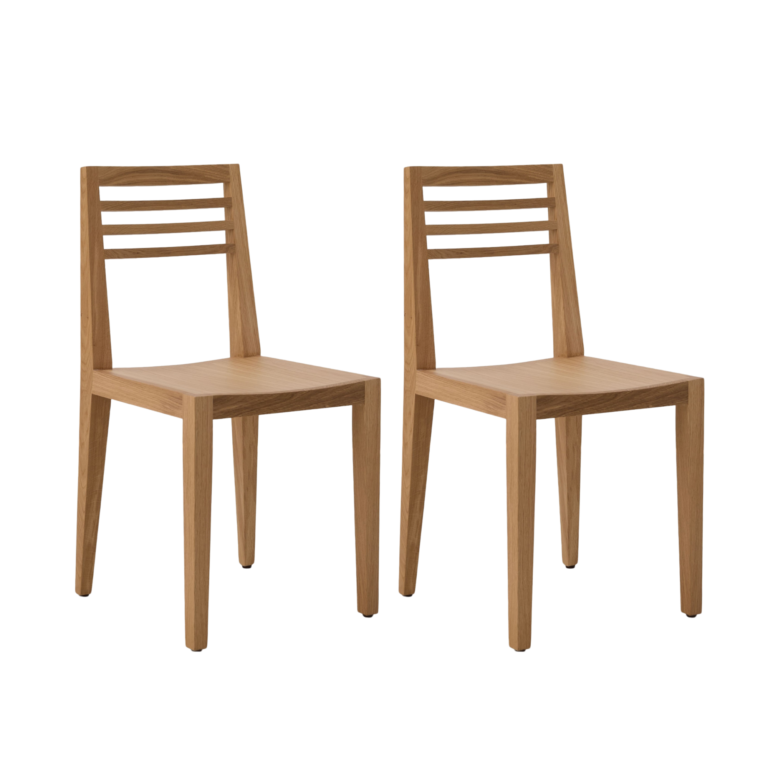 Web PNG 01 de meubles chaises n bois clair bois n camif 10032539 CAMIF SIGNATURE - Lot de 2 chaises chêne massif Canelle