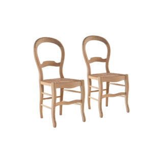Lot de 2 chaises chêne massif et paille Cléa par la marque Camif Camif - Lot de 2 chaises chêne massif et paille Cléa
