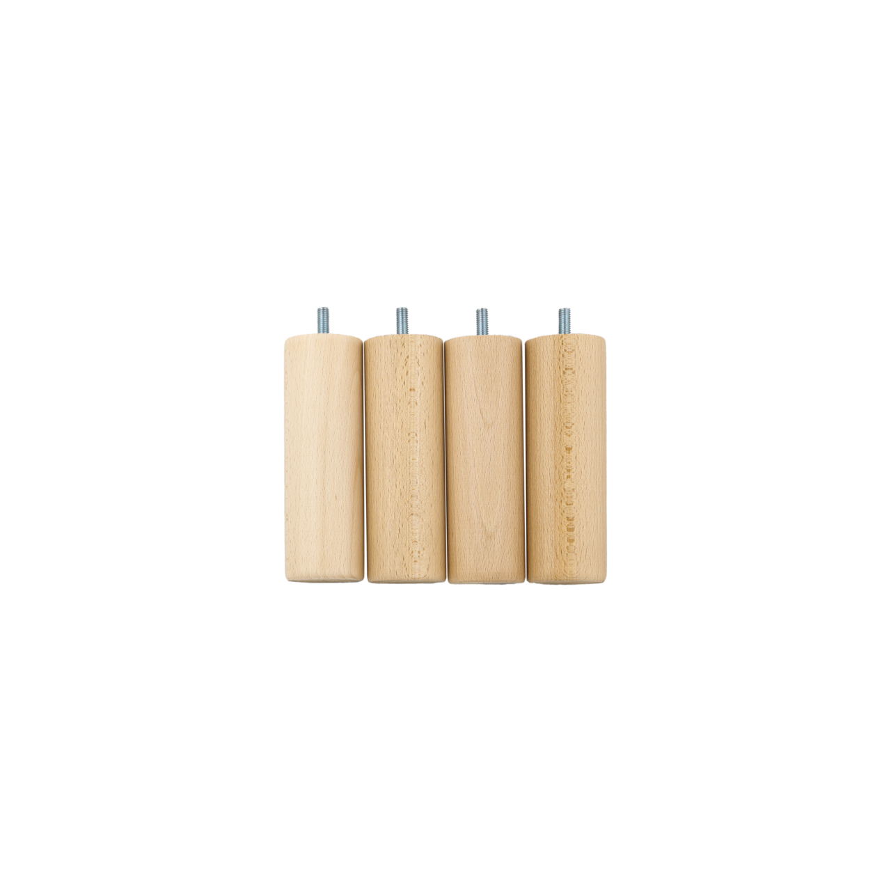 Web PNG 01 de sommiers pieds de lits bois clair bois n camif 030000891369 20221201 COSI PAR CAMIF - Jeu de 4 pieds cylindriques bois vernis