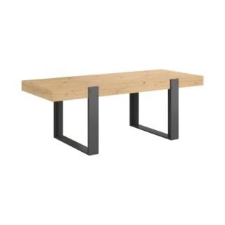 Table à manger rectangulaire décor bois et noir 6 personnes Pippa par la marque Camif Camif - Table à manger rectangulaire décor bois et noir 6 personnes Pippa