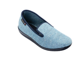 WOOL charentaises bleues par la marque Airplum Airplum - WOOL charentaises bleues