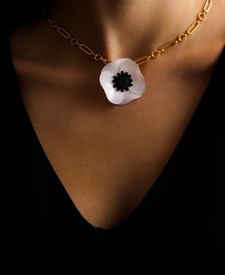 Ciléa Paris - Pendentif Anémone - Petit – Je ne veux pas la chaîne / Lavande