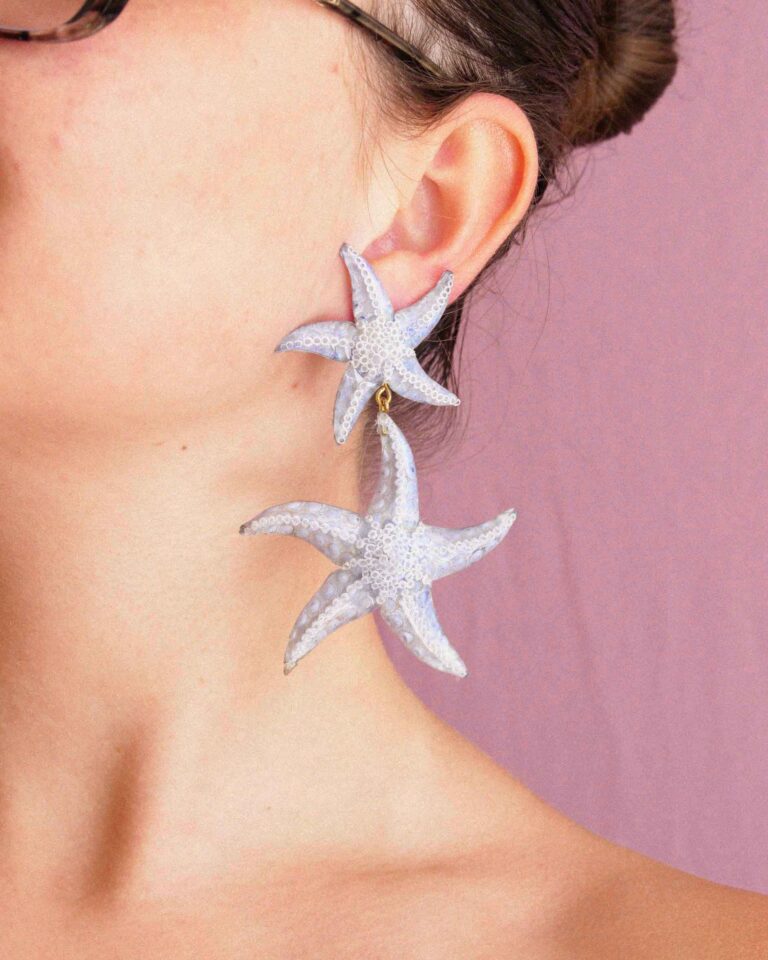 Ciléa Bijoux - Boucles d'oreilles pendantes Ariel – Or / Tige (oreilles percées)