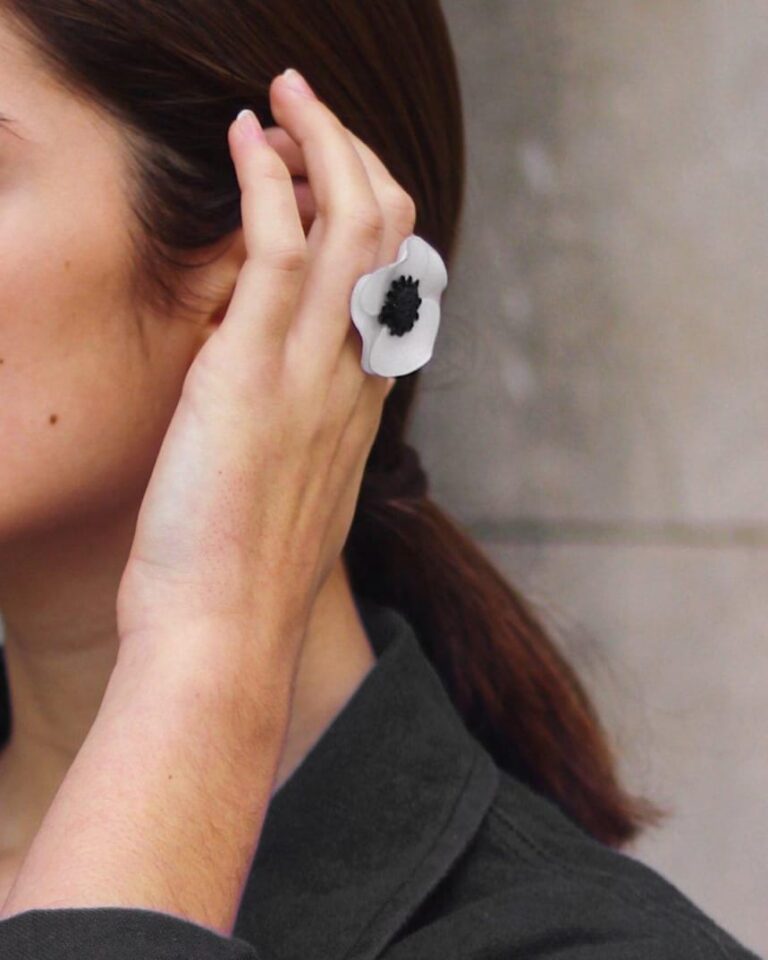 Ciléa Paris - Bague Anémone - Petit – Blanc