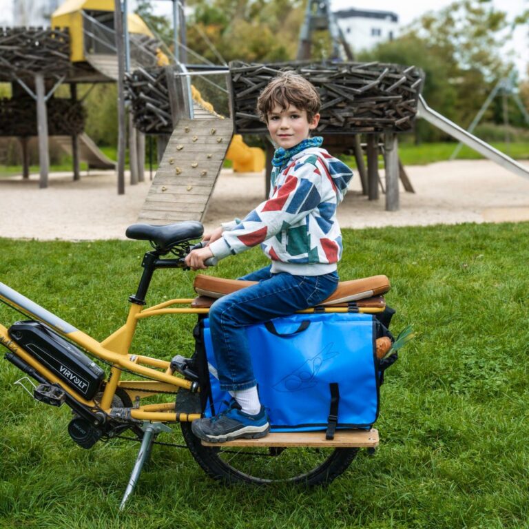 Atelier de la Baleine à Bosse - Sacoche vélo longtail / Midtail - CARGOLAINE – duo