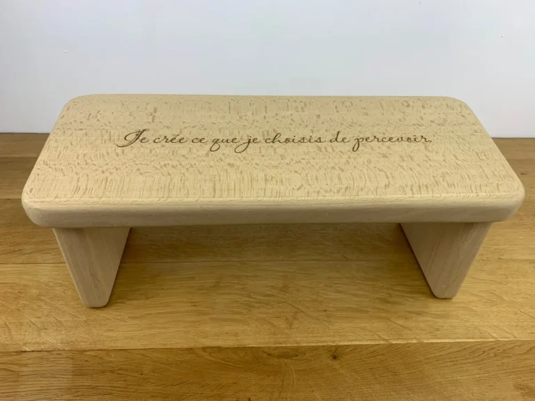 Sève et Copeaux - Banc de méditation à personnaliser (avec ou sans gravure)