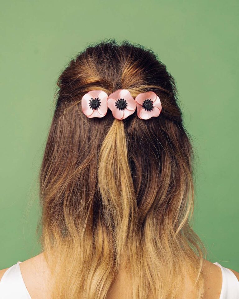 Ciléa Paris - Barrette cheveux Anémone 3 fleurs