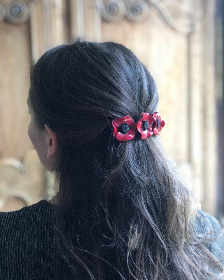Ciléa Paris - Barrette cheveux Anémone 3 fleurs