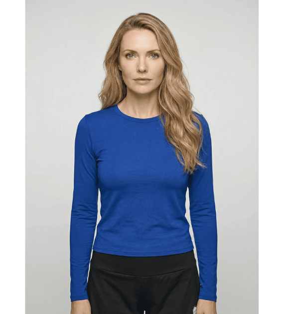 base layer laine merinos cordura 120 femme deep blue Tee-shirt manches longues femmes - Mérinos - Made in France - OGARUN