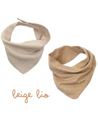 Petit Pote - Bavoirs bandana bébé coton bio  Lot de 2