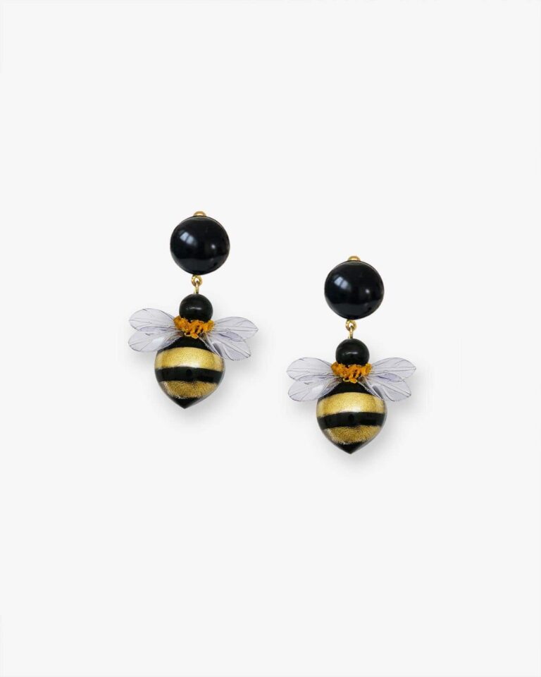 Ciléa Paris - Boucles d'oreilles pendantes Bourdon – Clip (oreilles non percées)