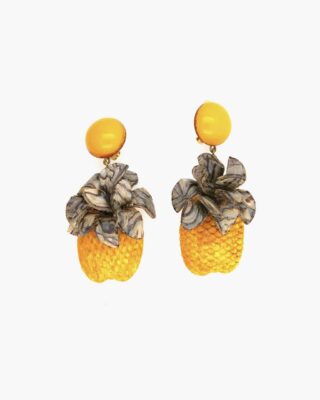 Ciléa Paris - Boucles doreilles pendantes Ananas  Maxi