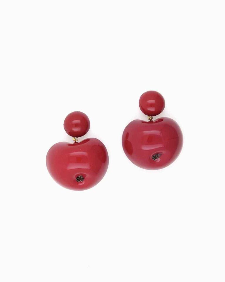 Ciléa Bijoux - Boucles d'oreilles Pomme - Maxi – Tiges (oreilles percées)