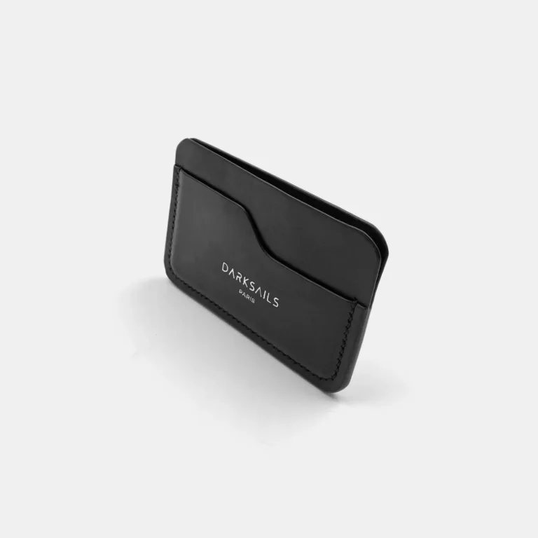 Darksails - Porte-Cartes Cuir Noir Compact