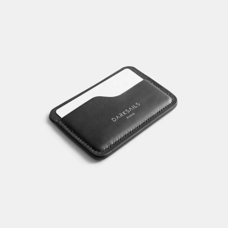 Darksails - Porte-Cartes Cuir Noir Compact