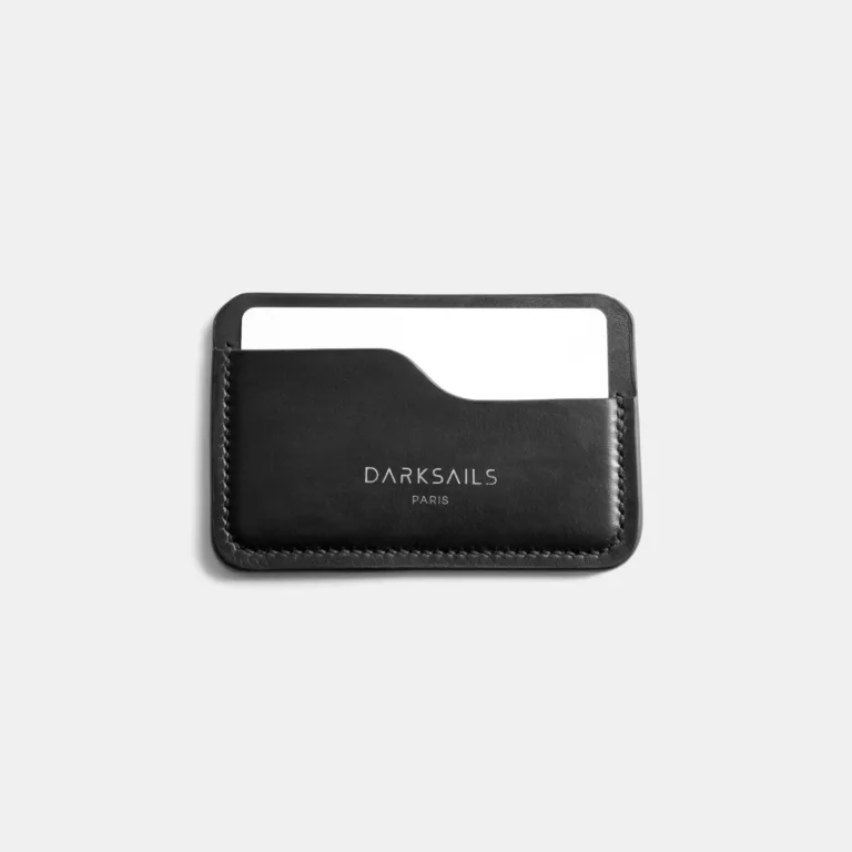 Darksails - Porte-Cartes Cuir Noir Compact