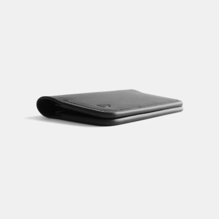 Darksails - Porte-Cartes Bifold en Cuir Noir