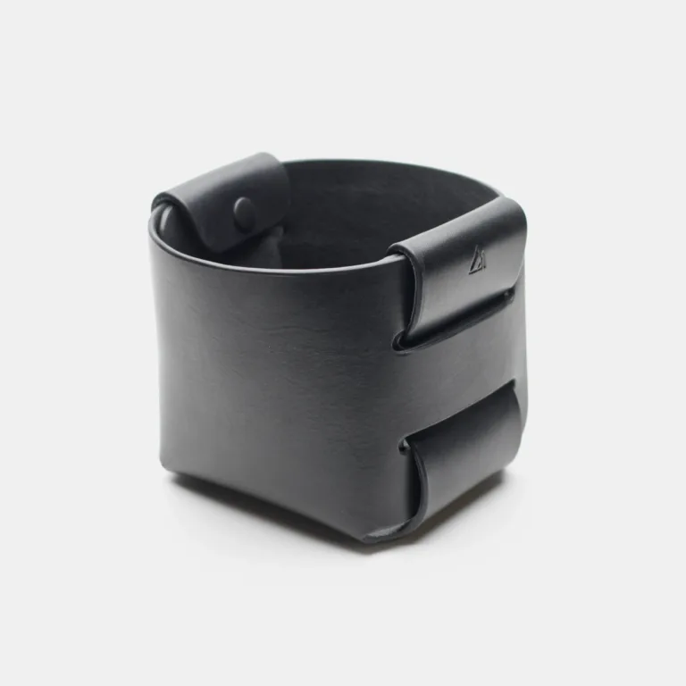 Darksails - Panier de Rangement en Cuir Noir
