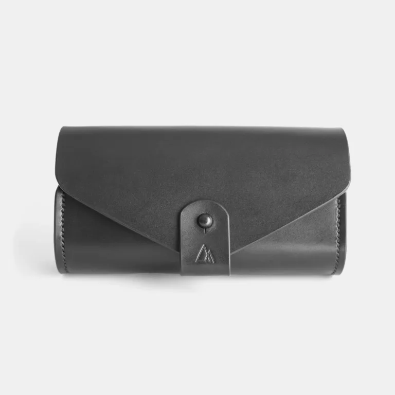 Darksails - Étui à Lunettes en Cuir Noir