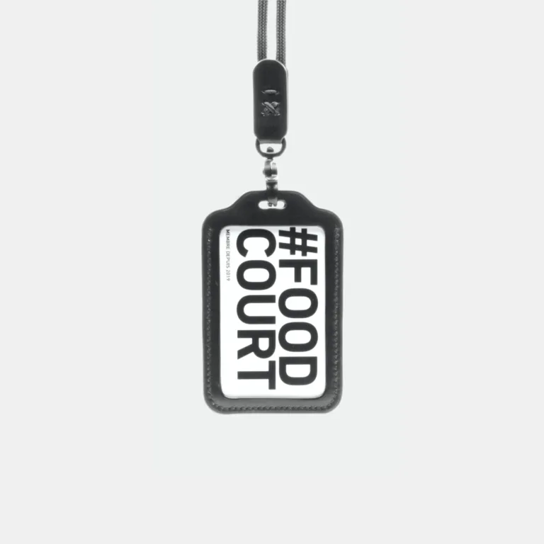 Darksails - Porte-Badge Cuir Noir Tour de Cou