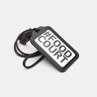 Darksails - Porte-Badge Cuir Noir Tour de Cou