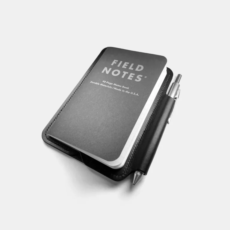 Darksails - Support Carnet en Cuir Noir