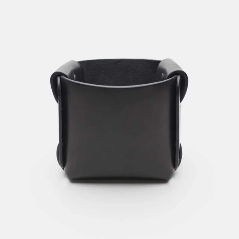 Darksails - Panier de Rangement en Cuir Noir
