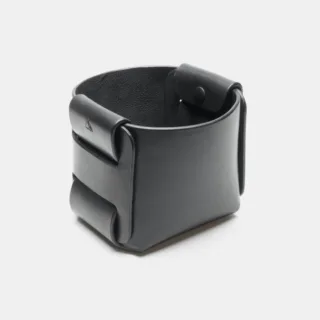 Darksails - Panier de Rangement en Cuir Noir