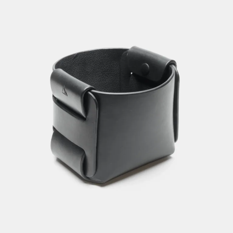 Darksails - Panier de Rangement en Cuir Noir